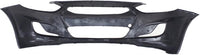 Front Bumper Cover Primed Direct Replacement Compatible With 2014-2017 Hyundai Accent HY1000201 865111R010
