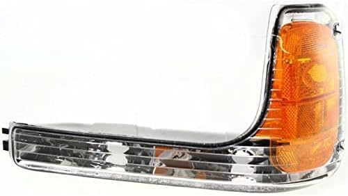 Front Head Light Assembly + Corner Lamp Left Driver & Right Passenger Side Direct Replacement Compatible With 1999-2000 Cadillac Escalade/GMC Yukon GM2502217 GM2503217 GM2521183