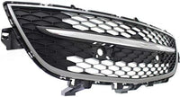 Front Bumper Lower Grille Primed With Chrome Trim Plastic Direct Replacement Compatible With 2010-2012 Mazda CX-9 MA1036119 TE69501T0A