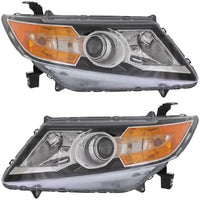 Set Of 2 Front Headlight Assembly Halogen Right Passenger & Left Driver Side Direct Replacement Compatible With 2014-2017 Honda Odyssey HO2503154 HO2502154 33100TK8A02 33150TK8A02