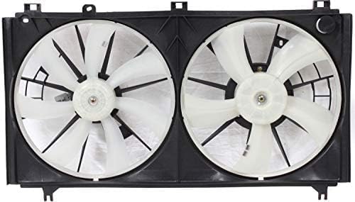 Front Radiator Dual Cooling Fan Assembly Plastic Direct Replacement Compatible With 2006-2013 Lexus IS250 LX3120101 1636374340-PFM