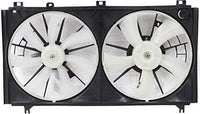 Front Radiator Dual Cooling Fan Assembly Plastic Direct Replacement Compatible With 2006-2013 Lexus IS250 LX3120101 1636374340-PFM