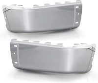 Set Of 2 Rear Bumper End Cap Chrome Left Driver & Right Passenger Side Direct Replacement Compatible With 2007-2013 Chevrolet Silverado/GMC Sierra 1500/2007-2014 2500HD 3500HD