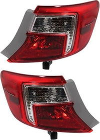 Set Of 2 Tail Light Outer Assembly Right Passenger & Left Driver Side Direct Replacement Compatible With 2012-2014 Toyota Camry TO2805114 TO2804114 8155006470 8156006470