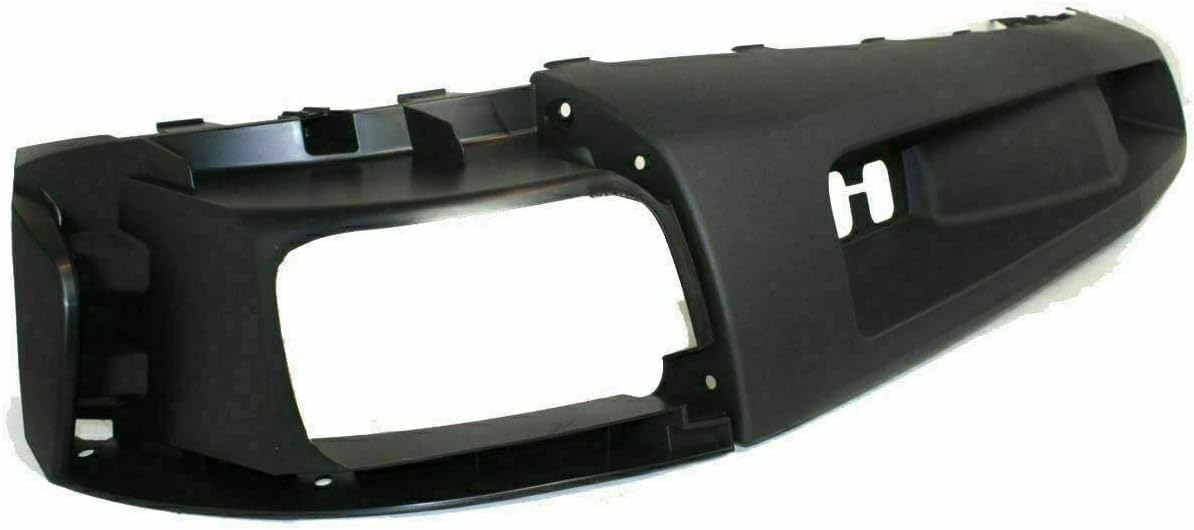 Front Bumper Impact Bar Chrome Steel + Lower Valance Air Deflector Textured with Tow Hook Holes Direct Replacement Compatible With 2007-2013 Chevrolet Silverado 1500 GM1092192