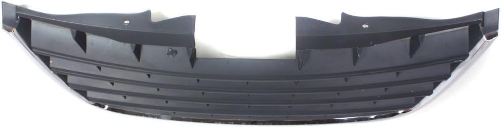 Front Grille Chrome Shell With Painted Dark Gray Insert Plastic Direct Replacement Compatible With 2008-2010 Chrysler Town & Country CH1200309 5113228AA