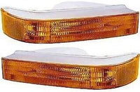 AUTOS PARTS PLUS Set Of 2 Front Turn Signal Light Right Passenger & Left Driver Side Direct Replacement Compatible With 1992-1997 Ford F- Series FO2521114 FO2520116 F5TZ13200AB F5TZ13201AB