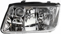 Set Of 2 Front Head Light Lens And Housing Without Fog Lights Right & Left Side Direct Replacement Compatible With 1999-2002 Volkswagen Jetta 1J5941017AJ-PFM 1J5941018AJ-PF