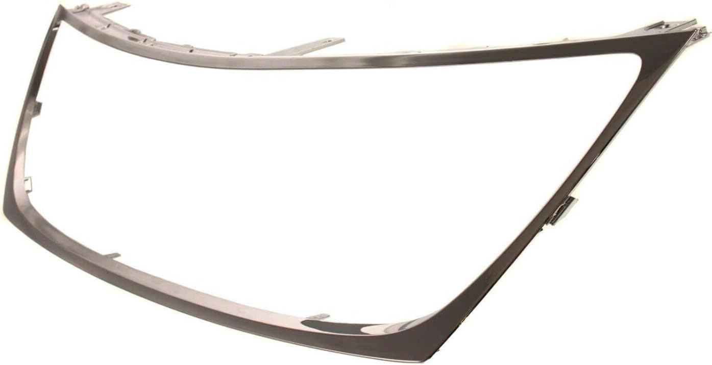 Front Bumper Center Grille Molding Chrome Plastic Direct Replacement Compatible With 2006 Lexus GS300 / 2007 GS350 LX1210101 5271130231
