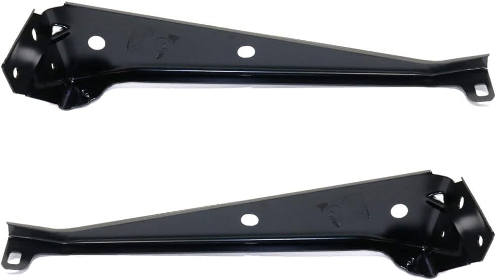 Set Of 2 Front Grille Bracket Steel Left Driver & Right Passenger Side Direct Replacement Compatible With 2009-2014 Ford F-150 FO1207125 FO1207124 9L3Z8182A 9L3Z8182B
