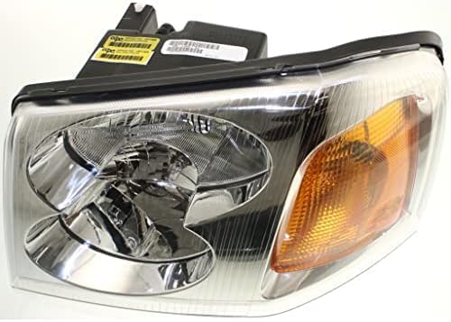 Set Of 2 Front Headlight Assembly Halogen Right Passenger & Left Driver Side Direct Replacement Compatible With 2002-2009 GMC Envoy GM2502220 GM2503220 15866071 15866070