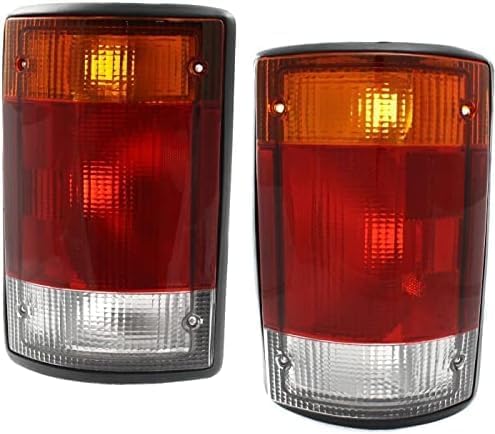Set Of 2 Tail Light Lens And Housing Right Passenger & Left Driver Side Direct Replacement Compatible With 1992-1994 Econoline Van FO2801115 FO2800115 F2UZ13404A F2UZ13405A