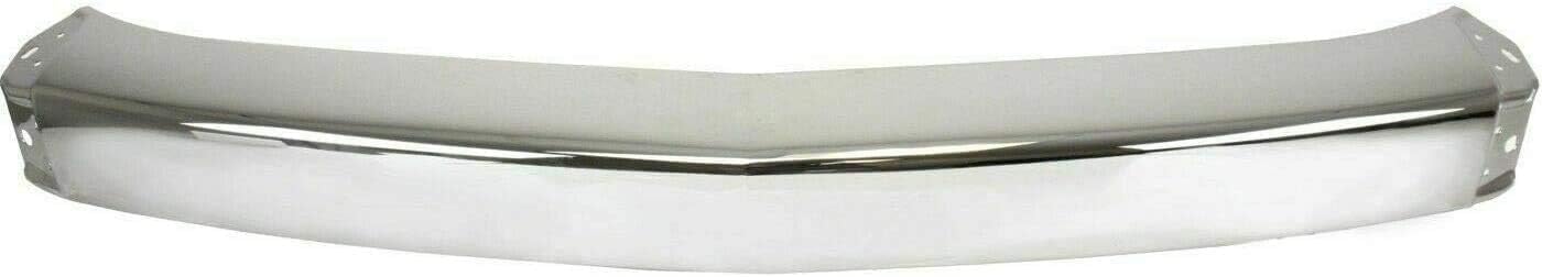 Front Bumper Chrome Steel + Lower Valance Extension Textured + End Caps Primed Direct Replacement Compatible With 2007-2013 Chevrolet Silverado 1500 GM1092191 GM1092192 GM1002830