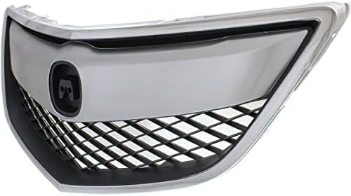 Front Grille Chrome Shell With Primed Insert Direct Replacement Compatible With 2013-2015 Acura RDX AC1200116 71121TX4A01-PFM
