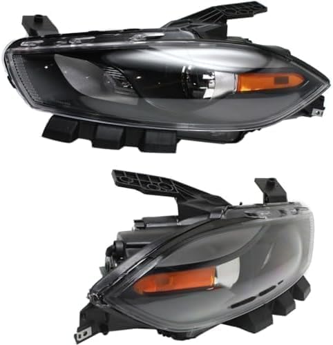 Set Of 2 Front Head Light Lens And Housing Right Passenger & Left Driver Side Direct Replacement Compatible With 2013-2016 Dodge Dart CH2519145 CH2518145 68292808AB 68292809AB