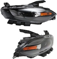 Set Of 2 Front Head Light Lens And Housing Right Passenger & Left Driver Side Direct Replacement Compatible With 2013-2016 Dodge Dart CH2519145 CH2518145 68292808AB 68292809AB
