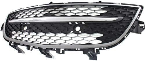 Front Bumper Lower Grille Primed With Chrome Trim Plastic Direct Replacement Compatible With 2010-2012 Mazda CX-9 MA1036119 TE69501T0A
