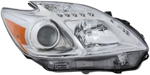 Set Of 2 Front Headlight Lens And Housing Halogen Right Passenger & Left Driver Side Direct Replacement Compatible With 2012-2015 Toyota Prius TO2519134 TO2518134 8113047520