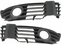 Front Fog Lamp Moldings Primed Right Passenger & Left Driver Side Direct Replacement Compatible With Volkswagen Passat 2001-2005 VW1039105 VW1038105 3B0853666LB41