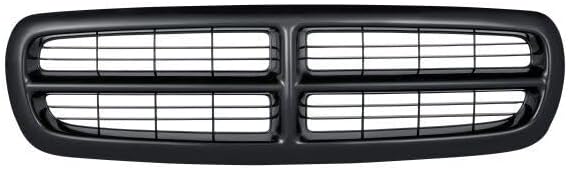 AUTOS PARTS PLUS Front Bumper Upper Grille Primed Shell & Insert Direct Replacement Compatible With 1997-2004 Dodge Dakota / 1998-2003 Durango CH1200200 05179422AA