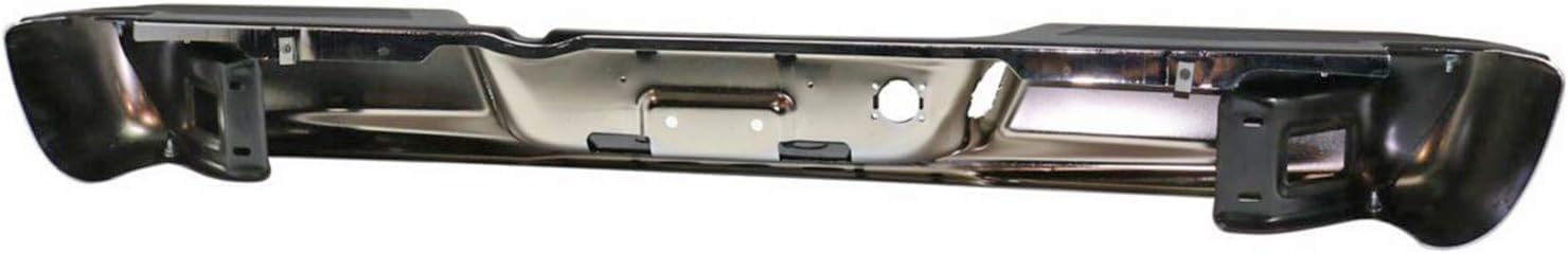 Step Bumper Chrome Steel Direct Replacement Compatible With 2002-2008 Dodge Ram 1500/2003-2009 2500 3500 CH1103111 CH1102371 CH1191110 68004420AB 55077340AD