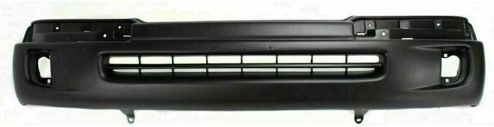 Front Bumper Cover Textured + Chrome Trims + Signal Lamps Left Driver & Right Passenger Side Direct Replacement Compatible With 1998-2000 Toyota Tacoma TO1095173 TO1004165