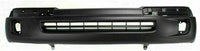 Front Bumper Cover Textured + Chrome Trims + Signal Lamps Left Driver & Right Passenger Side Direct Replacement Compatible With 1998-2000 Toyota Tacoma TO1095173 TO1004165