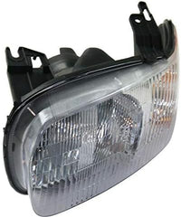 Set Of 2 Front Head Lights Assembly Halogen Plastic Left Driver & Right Passenger Side Direct Replacement Compatible With 2001-2004 Ford Escape FO2519103 FO2518103