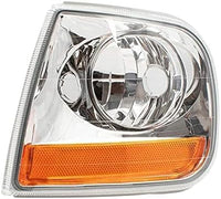 Set Of 2 Front Corner Light Lens And Housing Right Passenger & Left Driver Side Direct Replacement Compatible With 1997-2004 Ford F-150/1997-1999 F-250 FO2520170 FO2521170