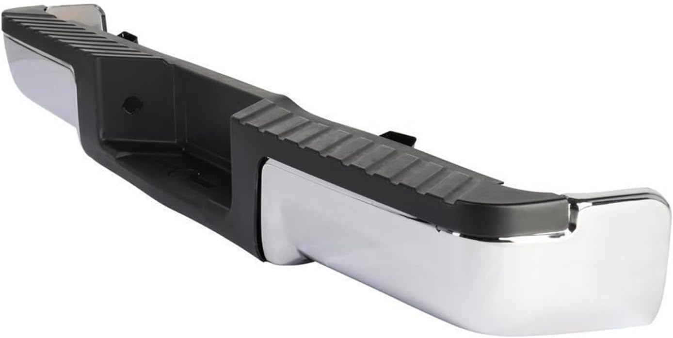 Rear Bumper Face Bar Chrome Steel Without Sensor Holes & Towing package Direct Replacement Compatible With 2009-2014 Ford F-150 FO1103160 9L3Z17906A-PFM 9L3Z17906A