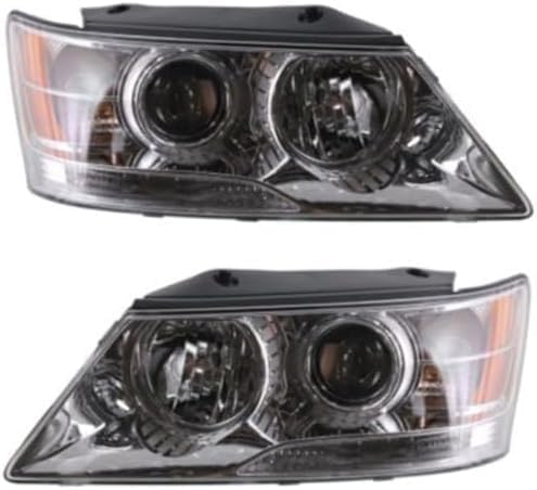 Set Of 2 Front Headlight Assembly Right Passenger & Left Driver Side Direct Replacement Compatible With 2009-2010 Hyundai Sonata HY2502148 HY2503148 921010A500 921020A500