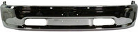 Front Bumper Chrome Steel Without Fog Light Holes + Upper Cover Primed + Lower Valance Air Dam Textured Direct Replacement Compatible With 2013-2018 Ram 1500 CH1014108 CH1002397