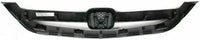 Front Grille Primed Shell and Insert + Bumper Filler Left Driver & Right Passenger Side Direct Replacement Compatible With 2001-2003 Honda Civic HO1088108 HO1089108 HO1200153