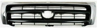 Front Bumper Cover + Reinforcement + Grille + Headlight Filler + Brackets + End Trims + Corner & Head Lights LH And RH Side Direct Replacement Compatible With 1998-2000 Toyota Tacoma