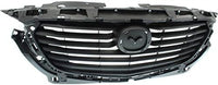 Front Grille Assembly Textured Gray Shell and Insert Plastic Direct Replacement Compatible With 2016-2020 Mazda CX-3 MA1200206 D10J50710H