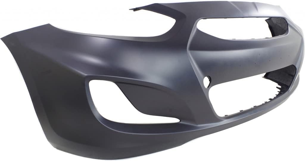 Front Bumper Cover Primed Direct Replacement Compatible With 2014-2017 Hyundai Accent HY1000201 865111R010