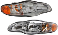 Set Of 2 Front Headlight Composite Assembly Halogen Right Passenger & Left Driver Side Direct Replacement Compatible With 2000-2005 Chevrolet Monte Carlo GM2503212 GM2502212 10349959