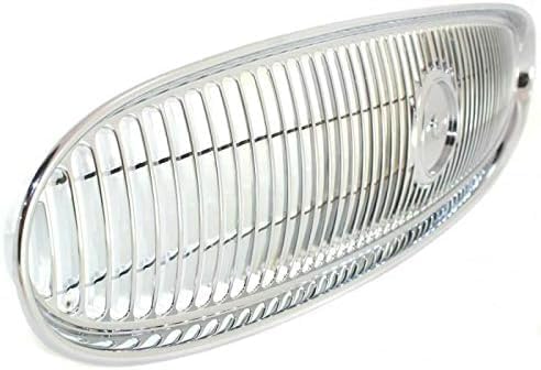 Front Grille Chrome Shell And Insert Direct Replacement Compatible With 2000-2005 Buick LeSabre GM1200427 25767965