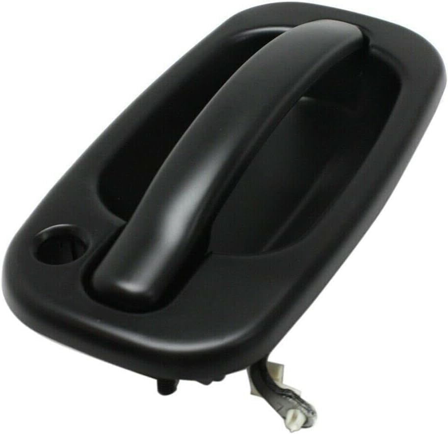 Set of 2 Front Exterior Door Handle Smooth Black Left Driver & Right Passenger Side Direct Replacement Compatible with 1999-2006 Chevrolet Silverado/GMC Sierra GM1311131 GM1310140