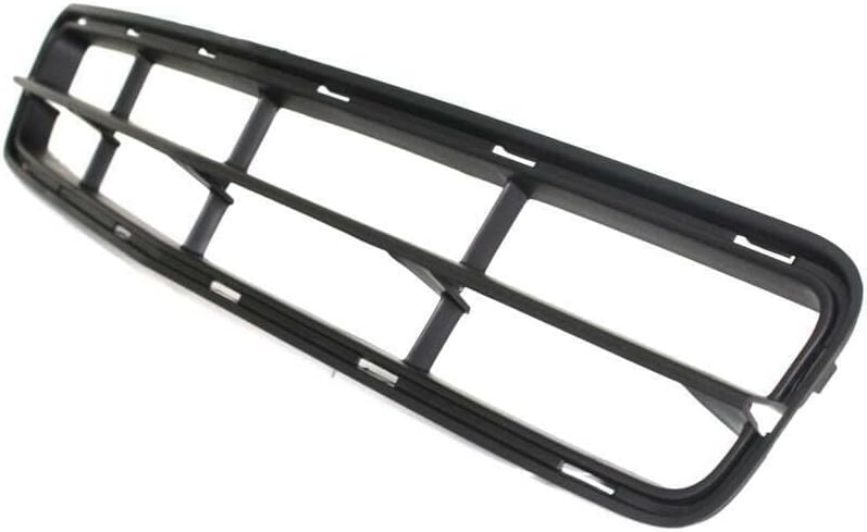 Front Bumper Center Lower Grille Textured + Fog Light Covers Left Driver & Right Passenger Side Direct Replacement Compatible With 2008-2012 Chevrolet Malibu GM1039114 GM1038114