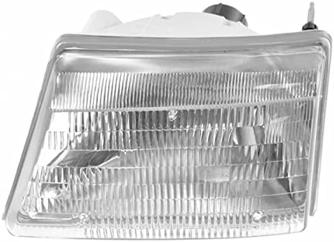 Front Bumper + Grille Chrome + Lower Valance Textured + Headlight + Corner Lamps Right Passenger & Left Driver Side Direct Replacement Compatible With 1998-2000 Ford Ranger FO1200340