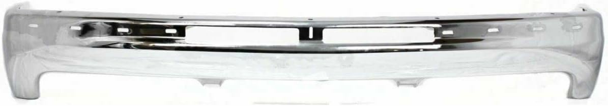 Front Bumper Chrome + Upper Cover Textured + Lower Valance + Fog Light Right & Left Side Direct Replacement Compatible With Chevrolet Silverado 1999-2002 / Tahoe/Suburban 2000-2004