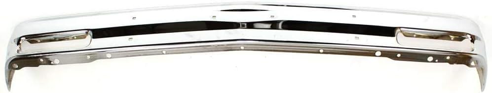 Front Bumper Chrome Steel + Signal Lights + Corner Lamps Lens And Housing Right & Left Side Direct Replacement Compatible With GMC S15 / Chevrolet S10 1982-1990 GM2520109 GM2521109