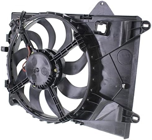 Front Radiator Single Fan Assembly Plastic Direct Replacement Compatible with 2012-2018 Chevrolet Sonic GM3115244 94509632