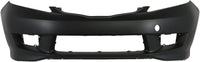 Front Bumper Cover Primed Plastic + Lower Grille Textured + Fog Lights Left Driver & Right Passenger Side Direct Replacement Compatible With 2009-2011 Honda Fit