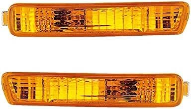 Set Of 2 Front Turn Signal Lamps Plastic Left Driver & Right Passenger Side Direct Replacement Compatible With 1994-1995 Honda Accord HO2531107 HO2530106 33300SV4A01 33350SV4A01