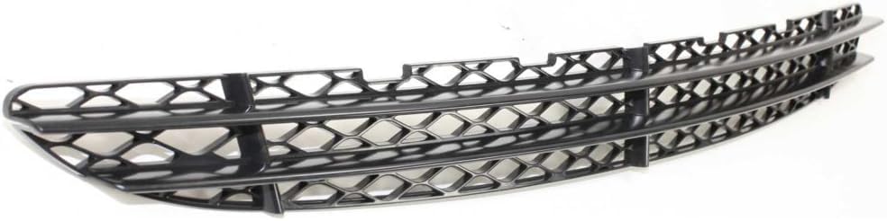 Front Bumper Center Grille Black + Fog Lamp Covers Right Passenger & Left Driver Side Direct Replacement Compatible With 2003-2006 Mercedes Benz S-Class MB1036108 MB1038113