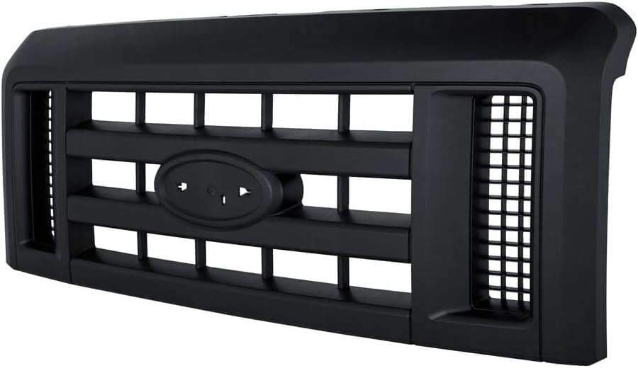 Front Grille Painted Black Shell And Insert Direct Replacement Compatible With 2008-2021 Ford Econoline Van FO1200509 8C2Z8200B