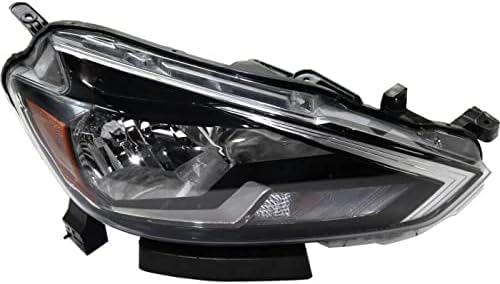 Set Of 2 Front Head Light Assembly Plastic Left Driver & Right Passenger Side Direct Replacement Compatible With 2016-2019 Nissan Sentra NI2503244 NI2502244 260103YU0A 260603YU0A
