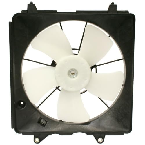 Front Radiator Left Driver + AC Condenser Fan Assembly Right Passenger Side Direct Replacement Compatible with 2006-2011 Honda Civic HO3115129 HO3110115 38616RNAA01 19015RNAA01